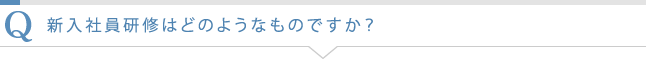 新入社員研修はどのようなものですか?